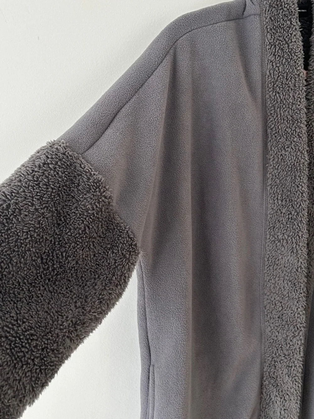 INC International Concepts Intimates Gray Sherpa Fleece Lounge Jacket